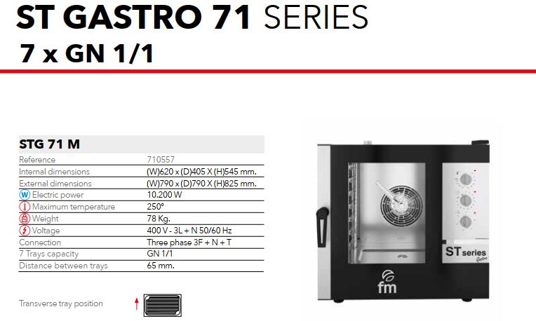 Lò nướng đối lưu 7 khay FM ST Gastro 71M Lò nướng đối lưu 7 khay FM ST Gastro 71M